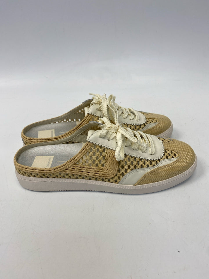 NWOT Dolce Vita  Size 9.5 Tan Cream Lace-up Sneakers