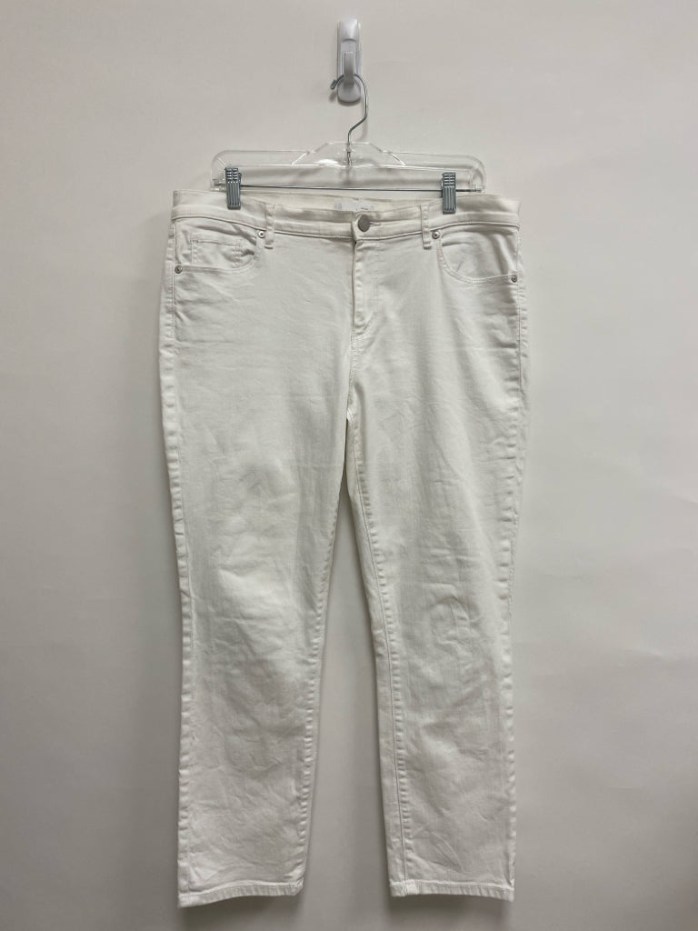 LOFT Size 12 White Denim Ladies Jeans