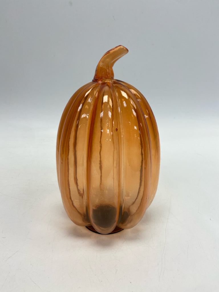 Orange Ribbed Glass Fall