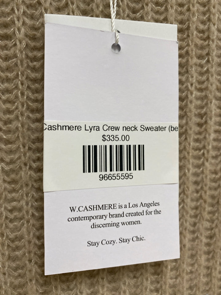 NWT Size M Beige Cashmere Blend Ladies Sweater
