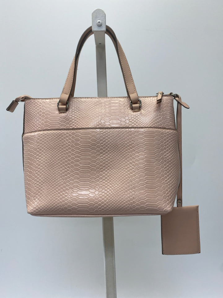 Anne Klein Pink Embossed Handbag