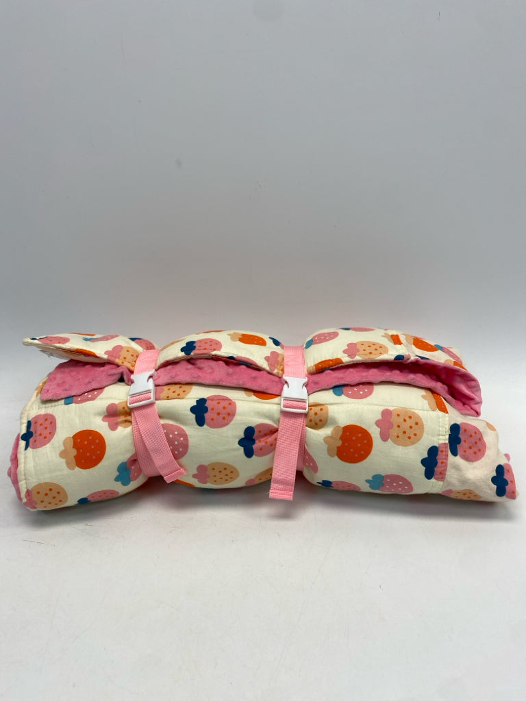 Cream Pink Strawberry Kids Bedding