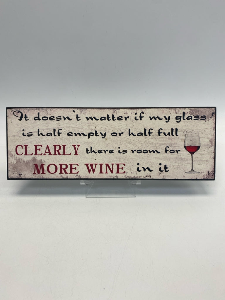 Cream Black/Red Wine Wall Hanging