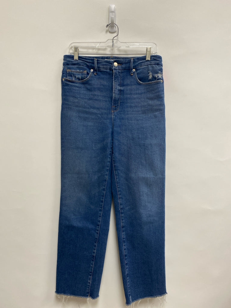 Good American Size 8 Blue Distressed Ladies Jeans