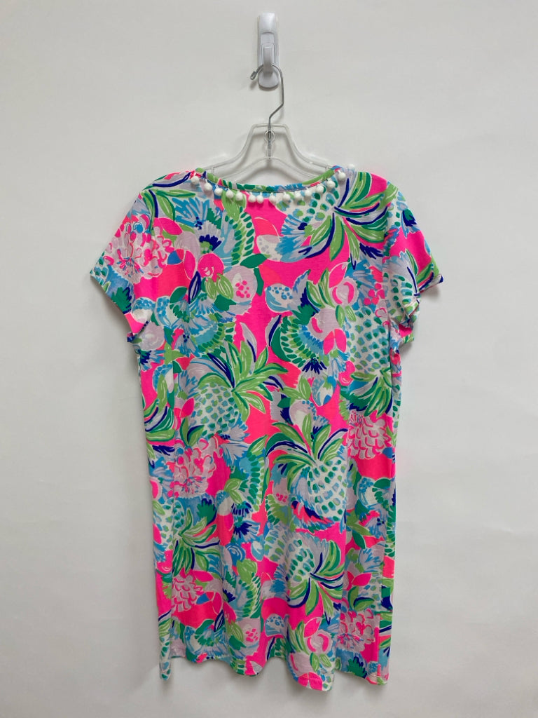 LILLY PULITZER Size L White Green/Pink Pineapples Ladies Dress