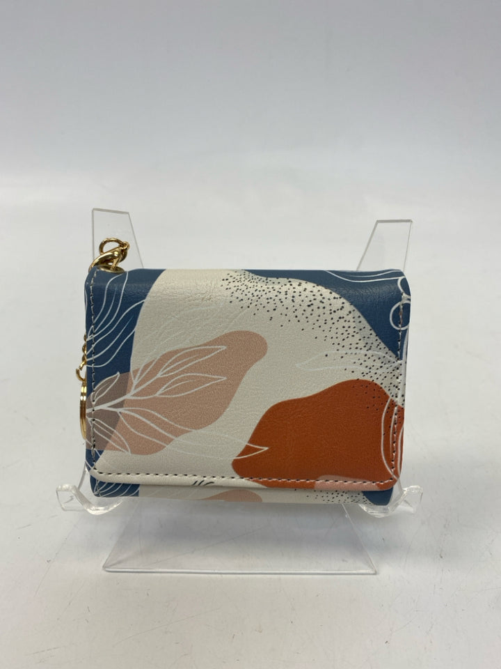 Cream Blue/Coral Wallet