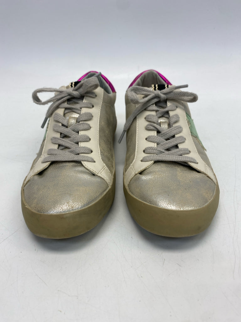 Shu Shop SIZE 5 Silver Pink/Green Stars Girl&