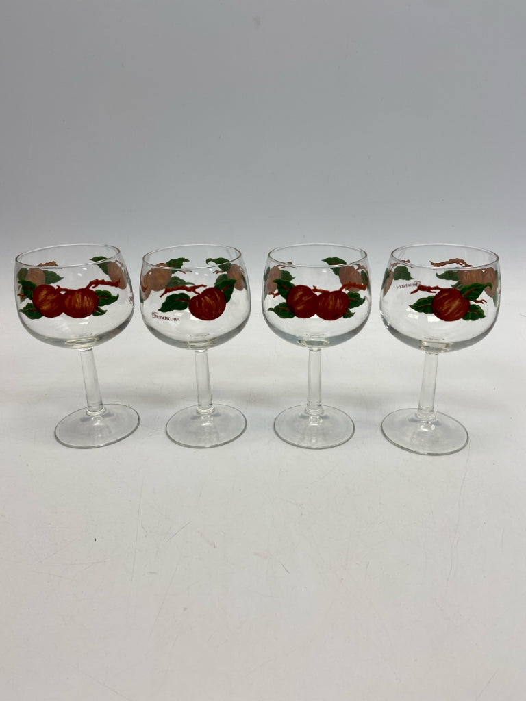 Franciscan Clear Red/Green Apple Glassware
