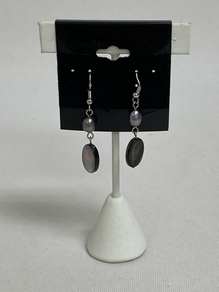 Black Gray/White Geometric Earrings