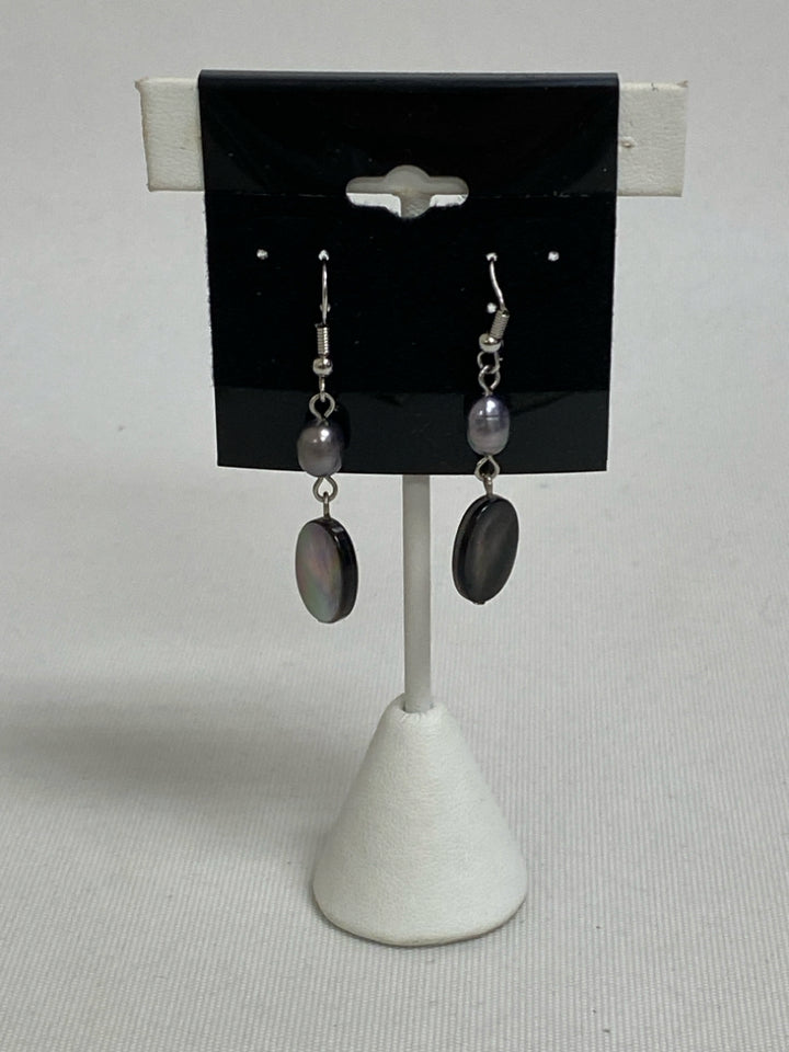 Black Gray/White Geometric Earrings