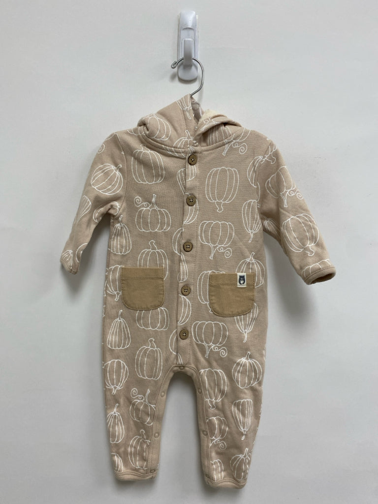 Rabbit + Bear SIZE 3-6M Beige White Pumpkin Hooded Boy&