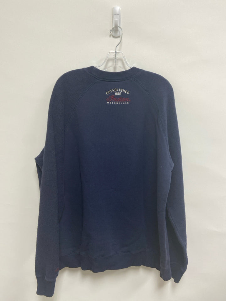 Size XL Navy Cream/Red Ladies Sweatshirt