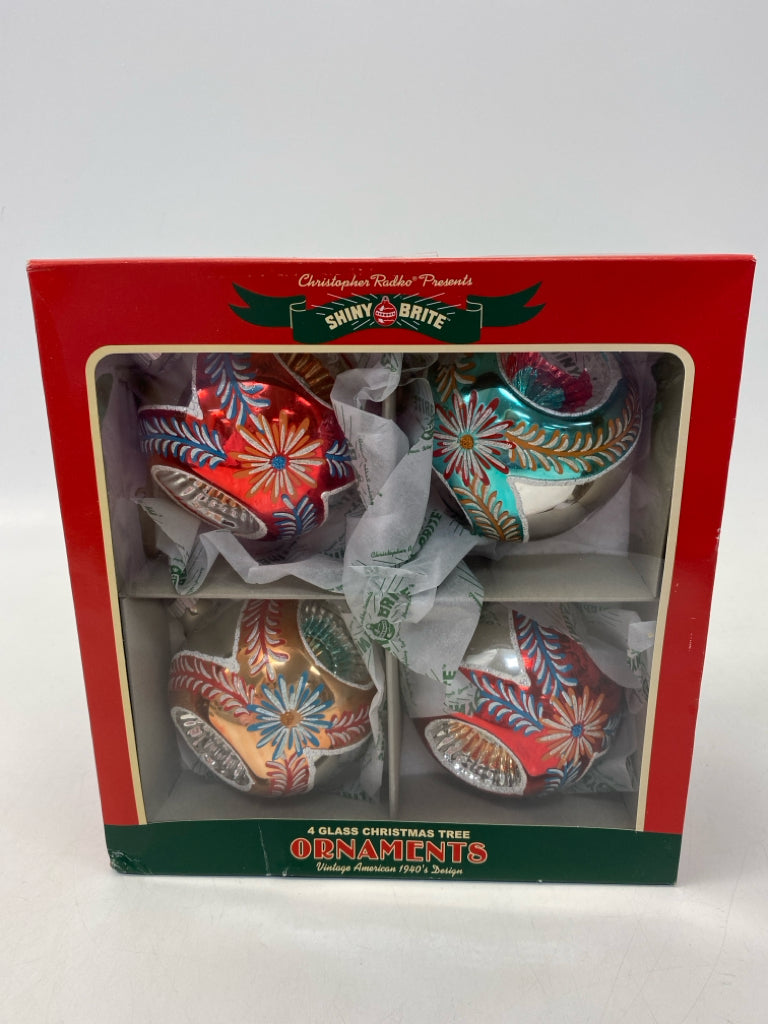 NEW/BOX Radko Assorted Glass Ornaments