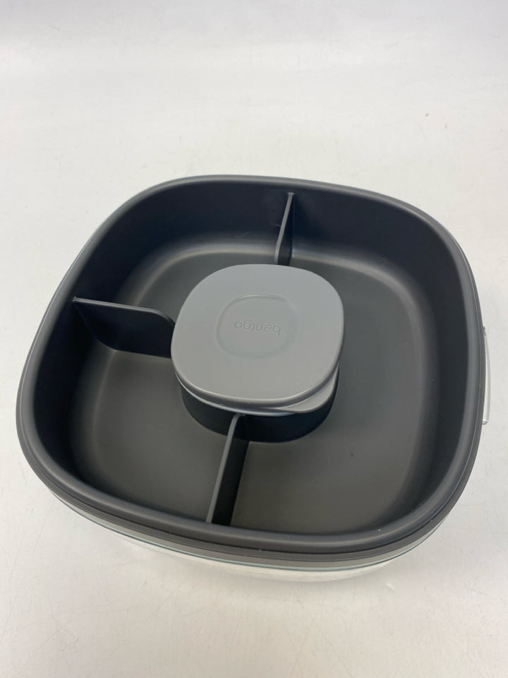 Gray Clear Glass Storage Container