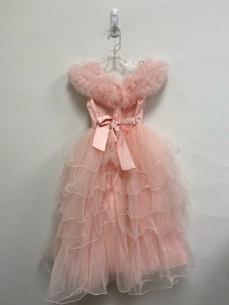 SIZE 4/5 Pink Pearl Ruffles Girl&