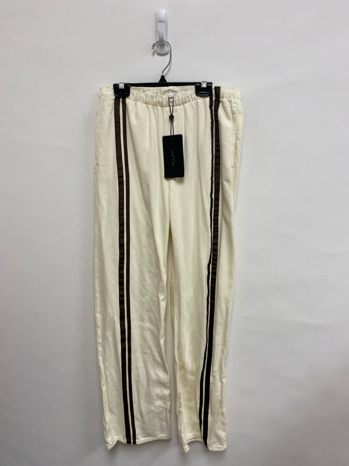 NWT rag &amp; bone Size S Cream Espresso Striped Pull-on Ladies Pants