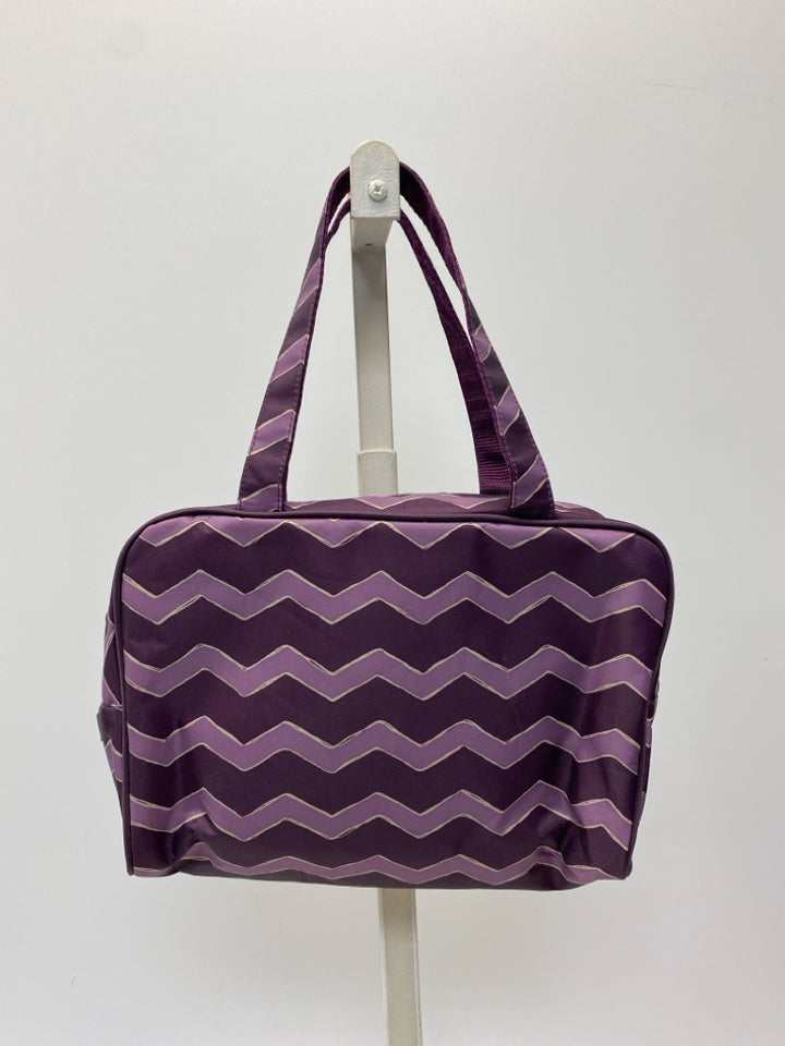 Thirty-One Plum Purple Zig Zag Make-up Bag