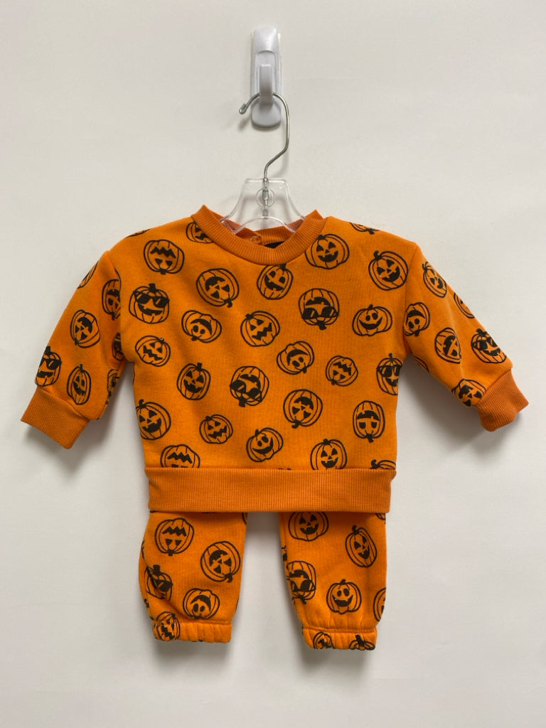 SIZE 3-6M Orange Black Pumpkin Boy&