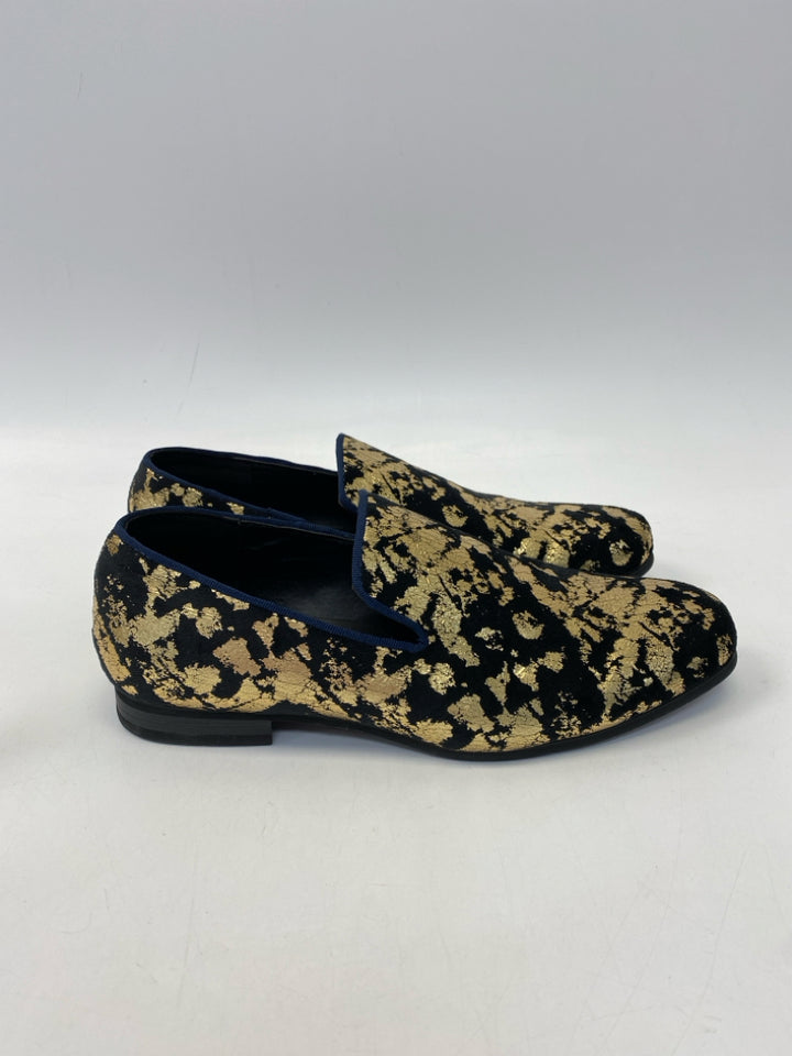 Size 11 Black/Gold Velvet Men&