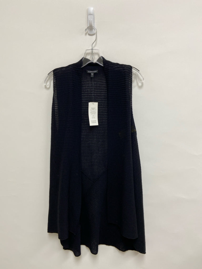 NWT Eileen Fisher Size L Black Sleeveless Ladies Sweater