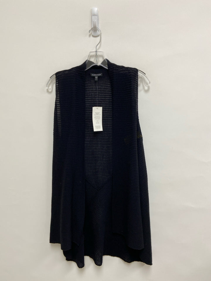 NWT Eileen Fisher Size L Black Sleeveless Ladies Sweater