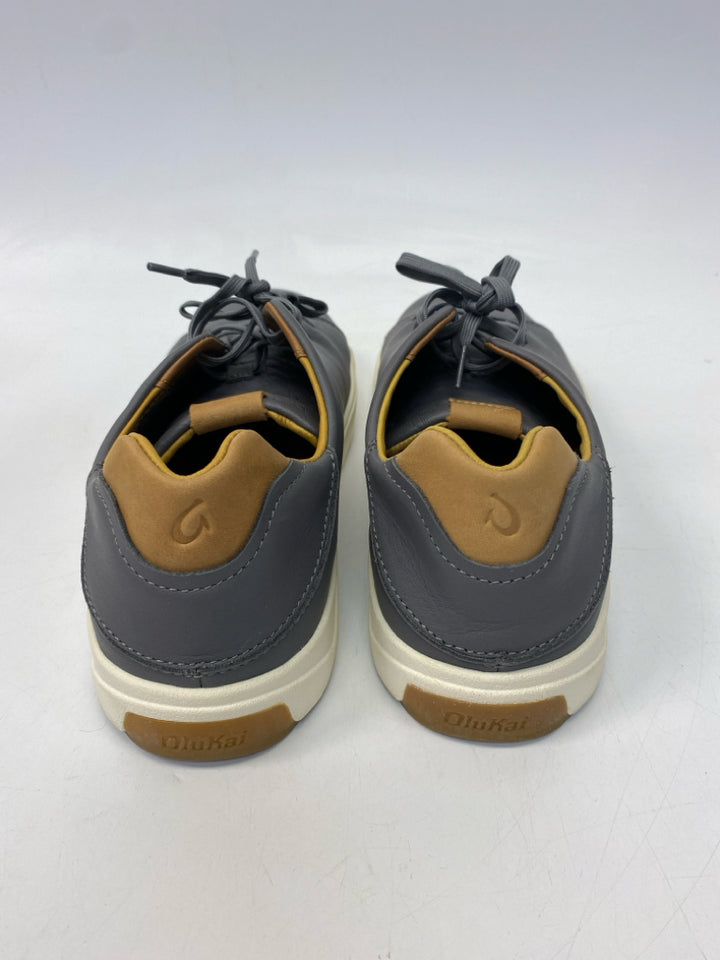 OluKai Size 12 Gray Brown Lace-Up Men&