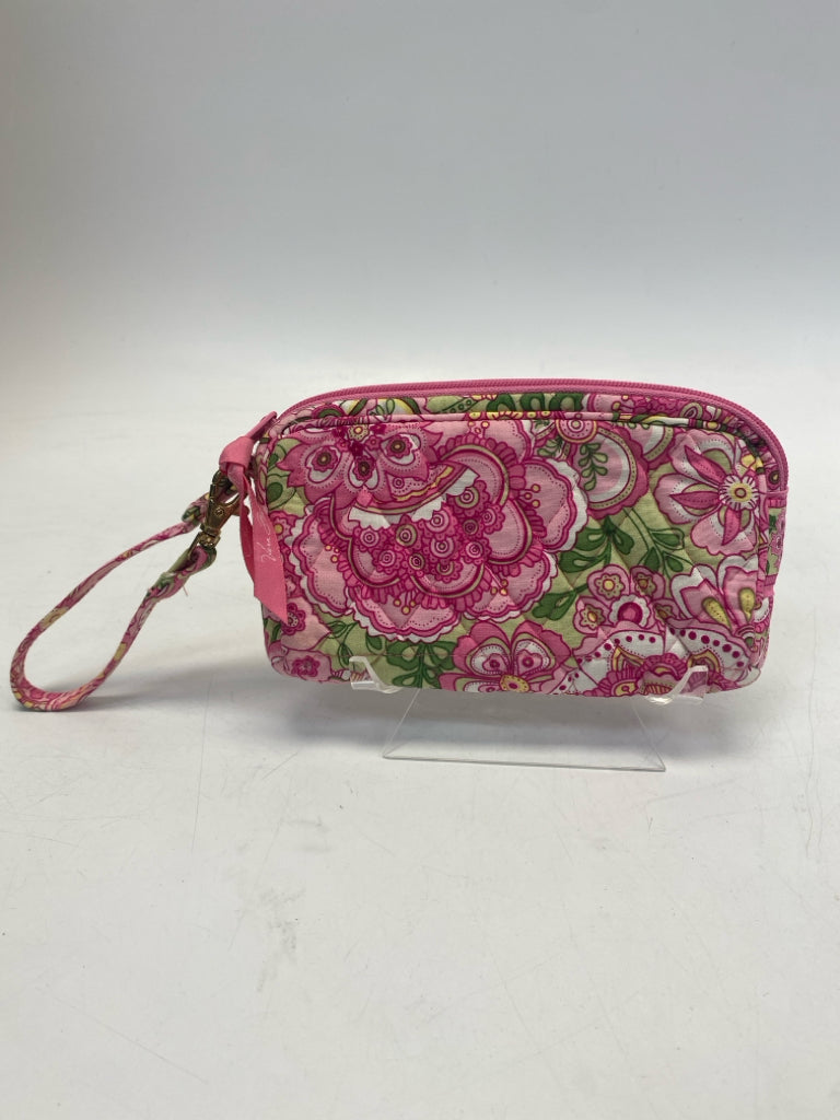 Vera Bradley Pink Green Wristlet