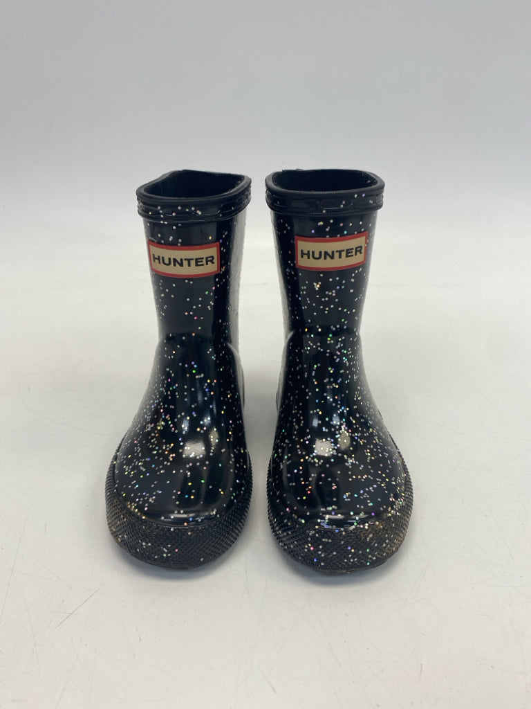 Hunter SIZE 4 Black Glitter Girl&