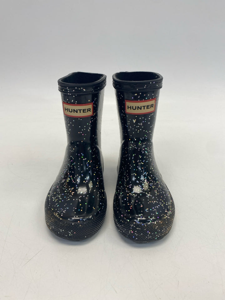 Hunter SIZE 4 Black Glitter Girl&