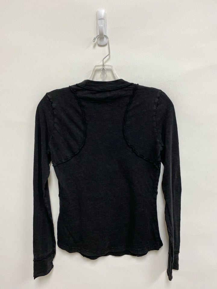 Pilcro Size XS Charcoal Long Sleeve Ladies Top