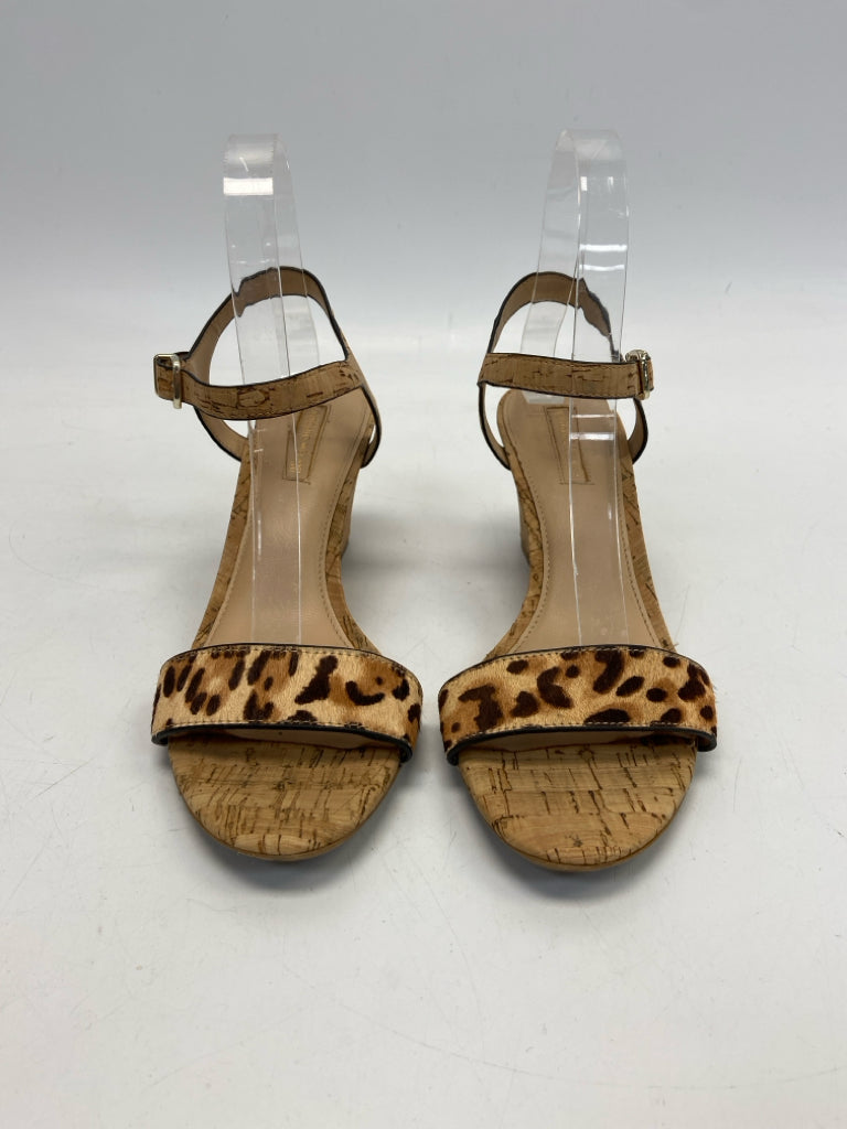 Antonio Melani  Size 8.5 Cream Brown Animal Print Sandals