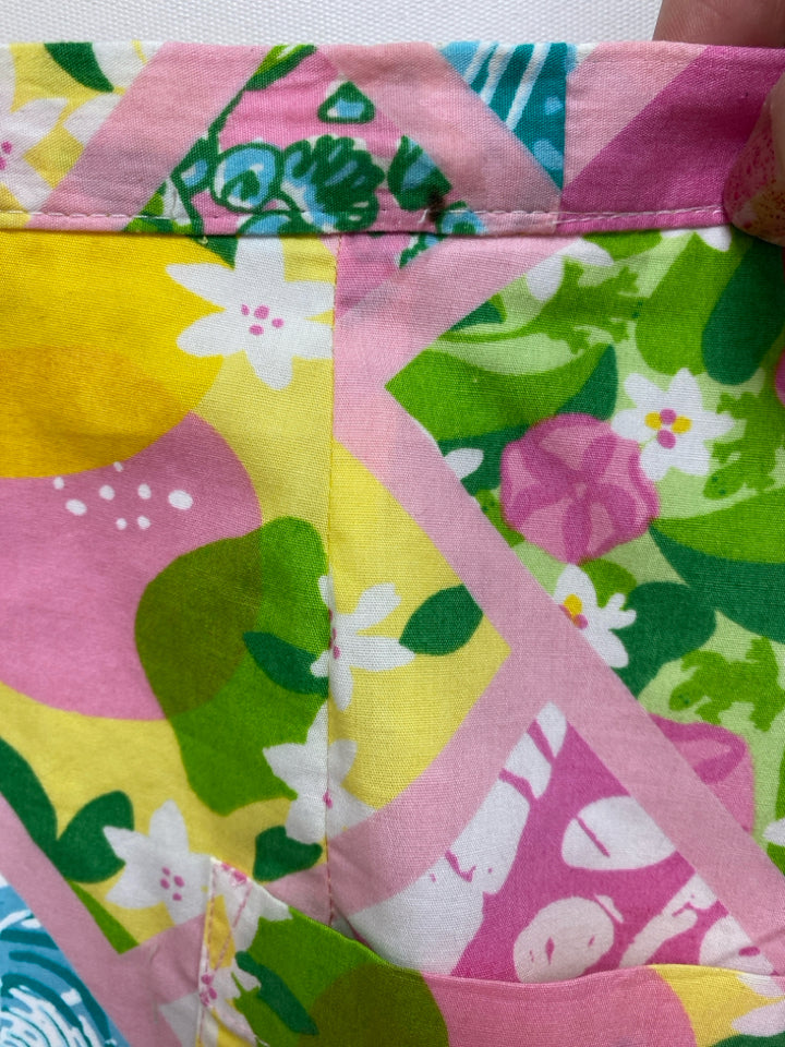 LILLY PULITZER Size M Pink Green/Multi Patches Ladies Skirt