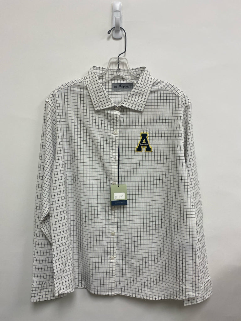 NWT Horn Legend Size XL White/Black Squares Button Up Men&