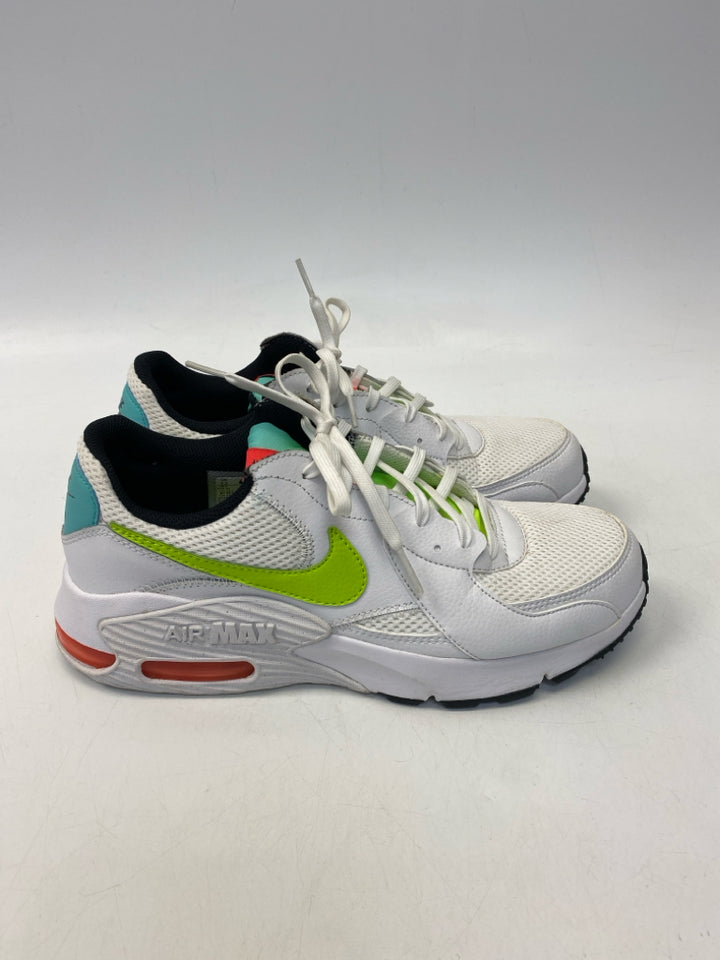 Nike US Shoe Size 9.5 White Lime Green Lace-up Sneakers