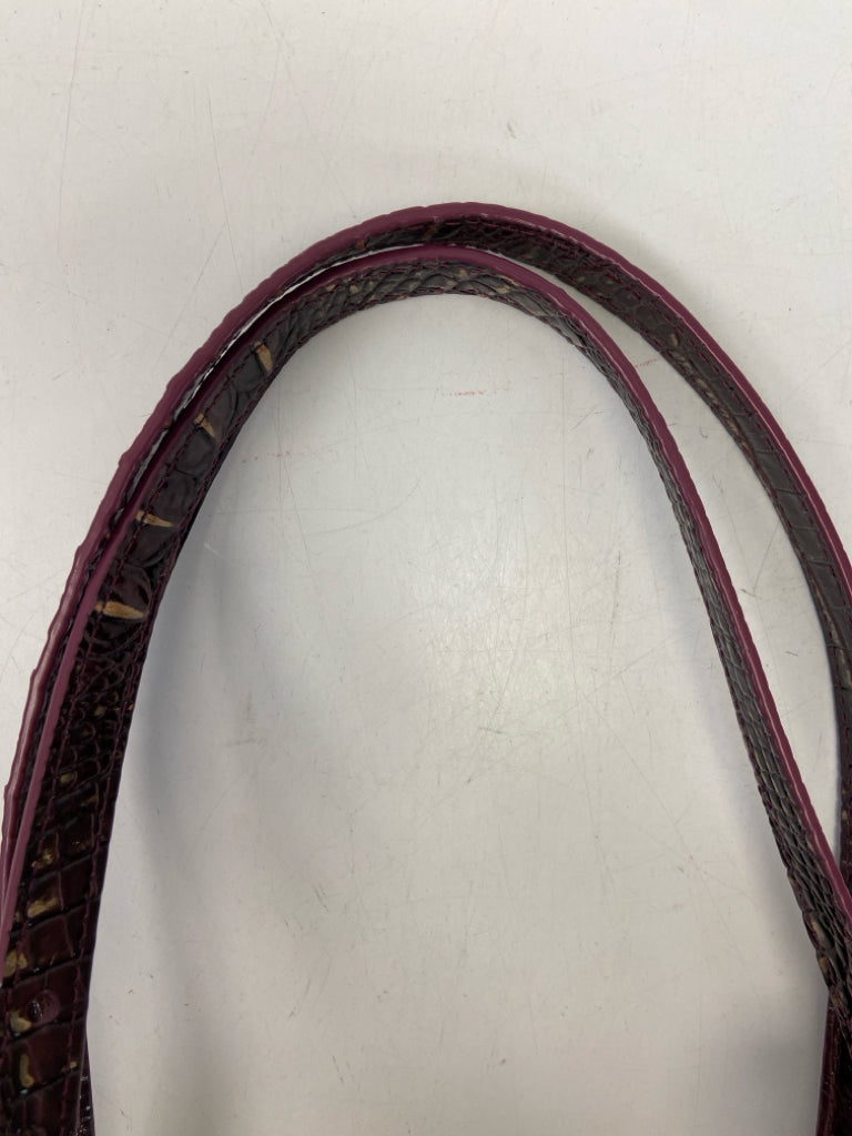 Brahmin Purple Coral Embossed Handbag