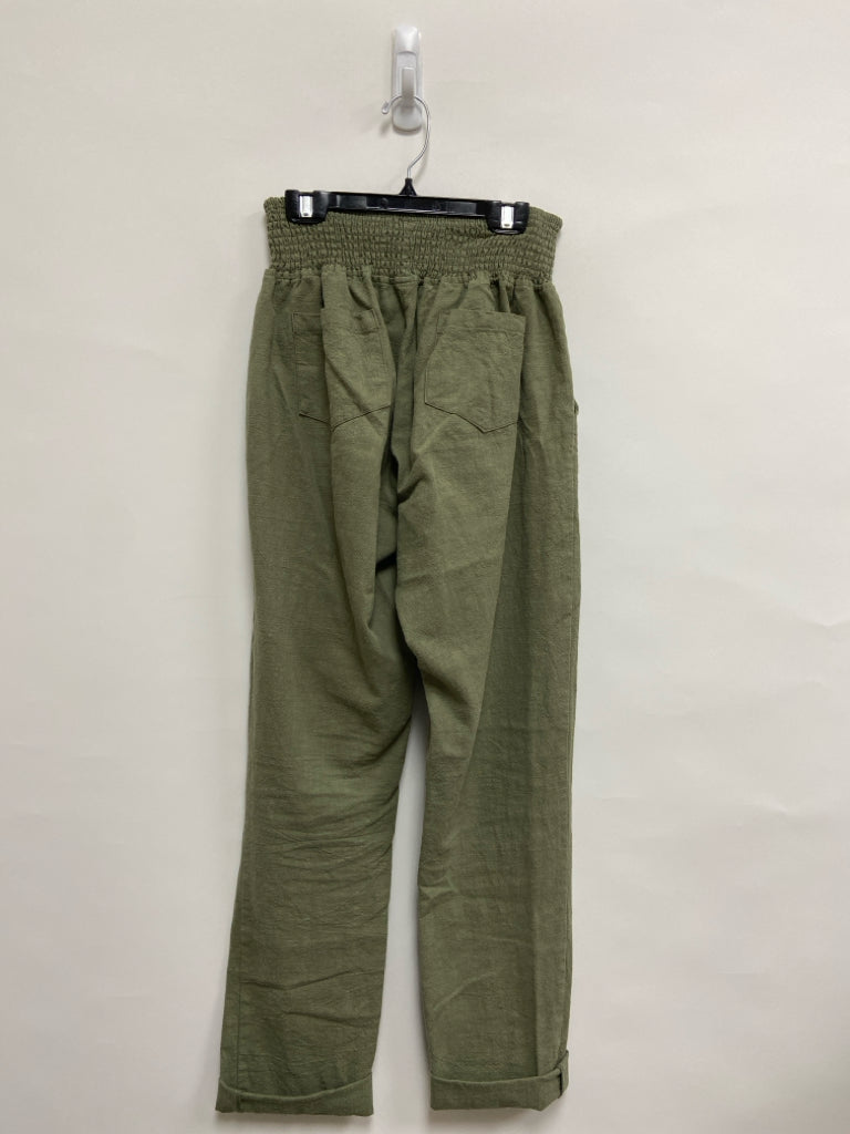Size S Green Linen Maternity Pants