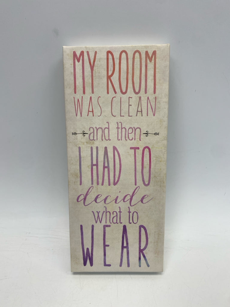 Cream Multi Color Words Canvas Art