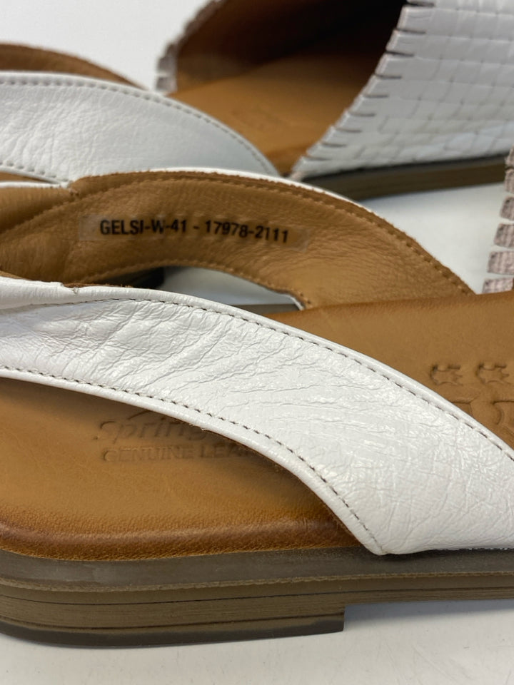Spring Step  Size 41 White Woven Sandals