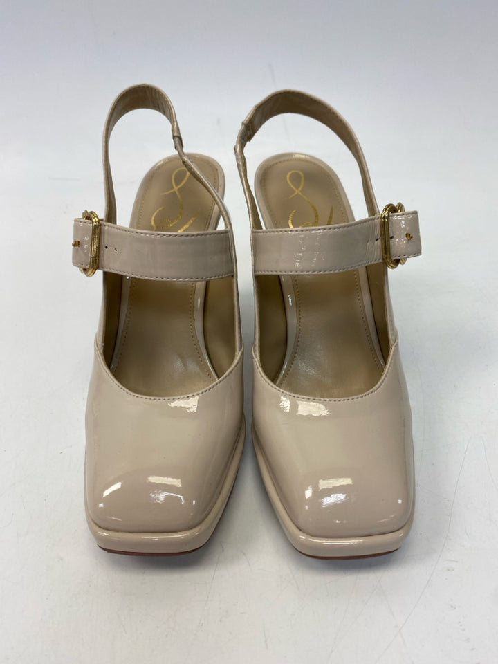 Sam Edelman US Shoe Size 7.5 Cream Patent Heels