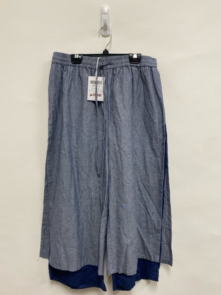 NWT TAMSY Size M Blue Pull-on Ladies Pants