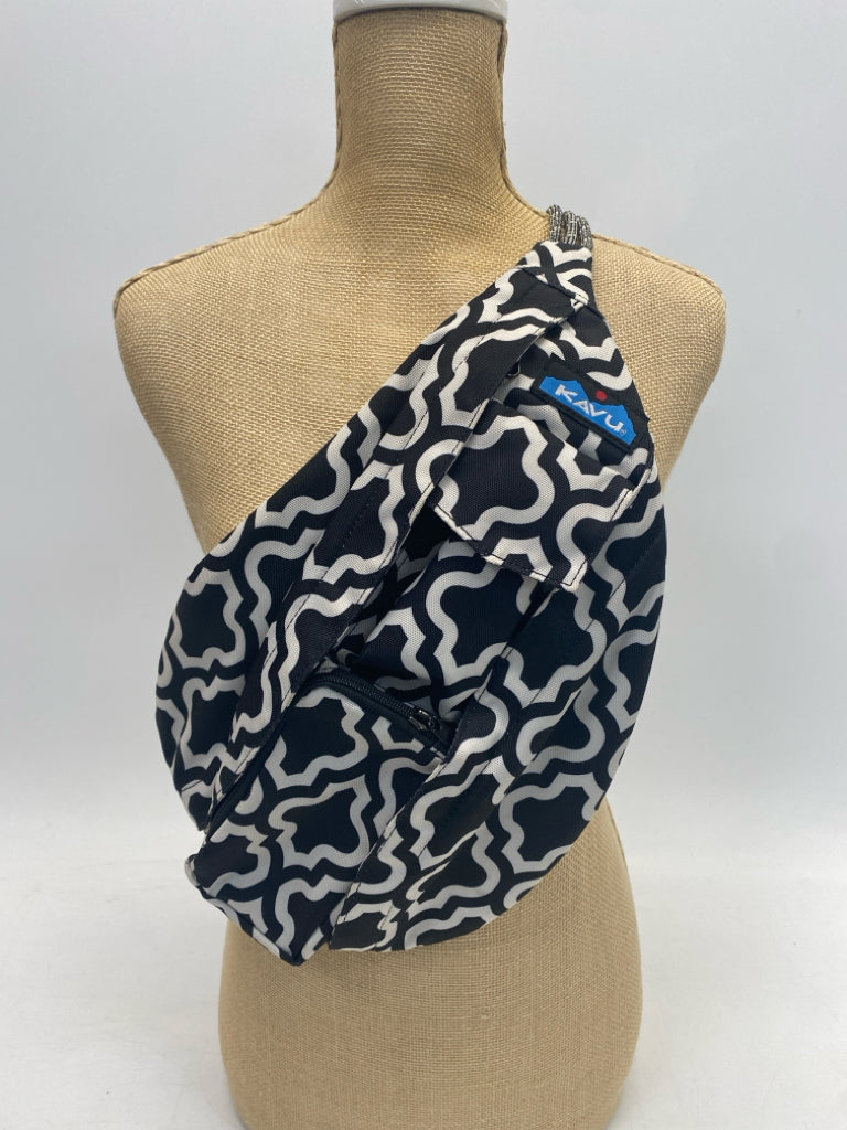 Kavu Black White Print Backpack