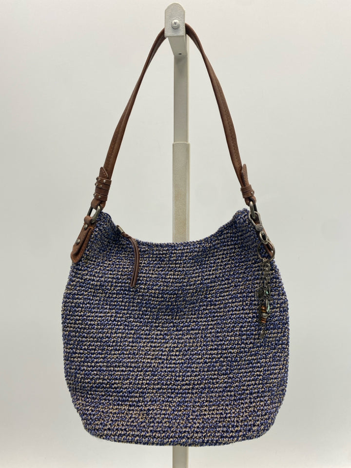 Sak Blue Brown Woven Handbag