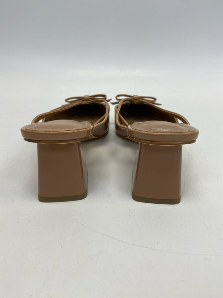 Marc Fisher  Size 7.5 Brown Bow(s) Patent Sandals
