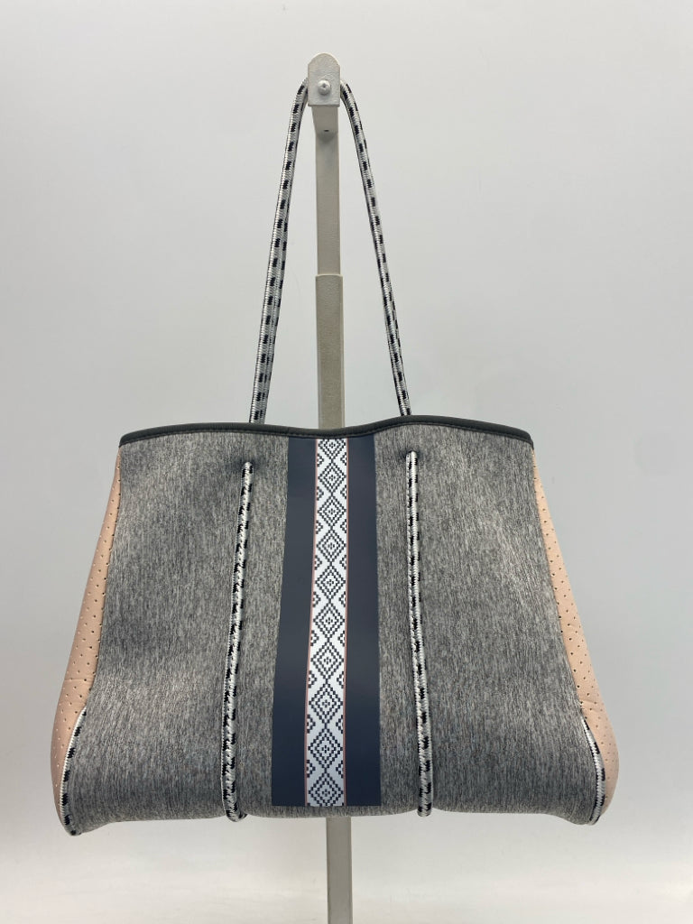 Gray/White Blush Neoprene Handbag