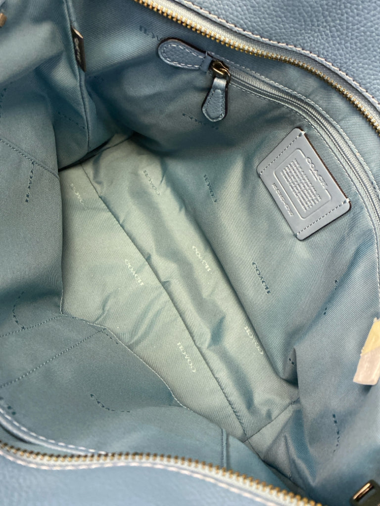 Coach Blue Turnlock Chain Tote 57107
