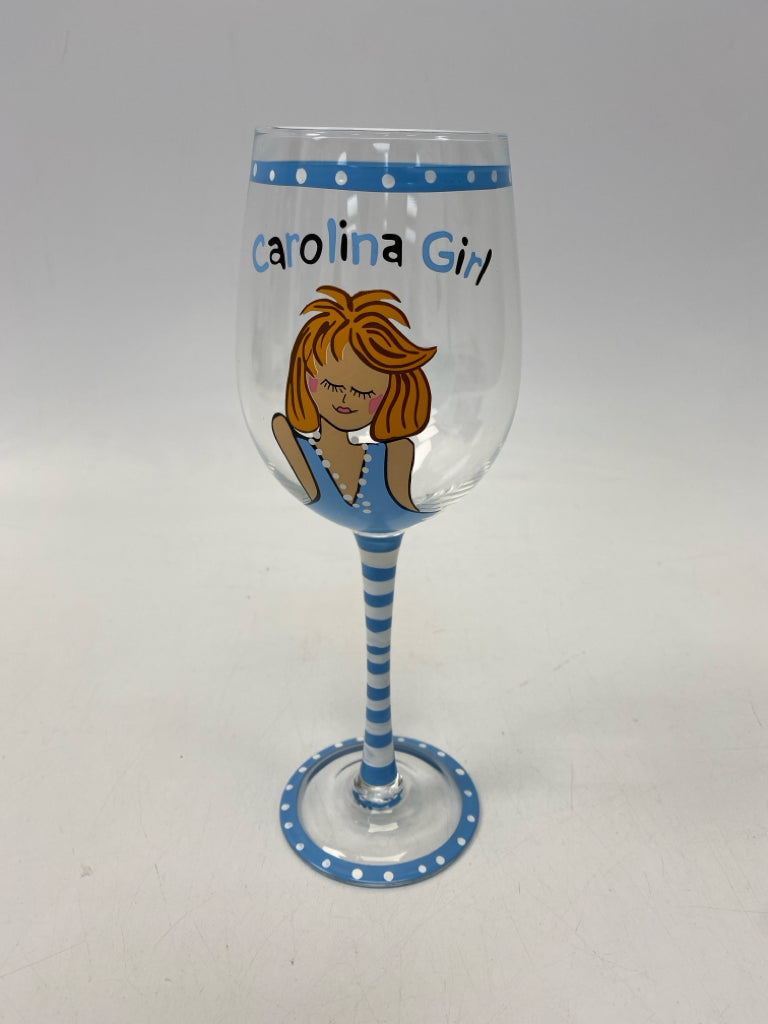 Clear Blue UNC Glass Glassware