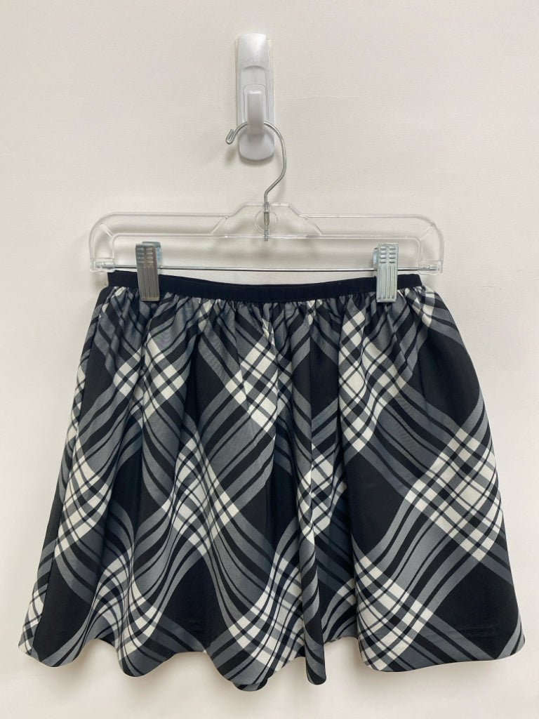 Polo SIZE 8/10 Black/Gray Cream Plaid Girl&
