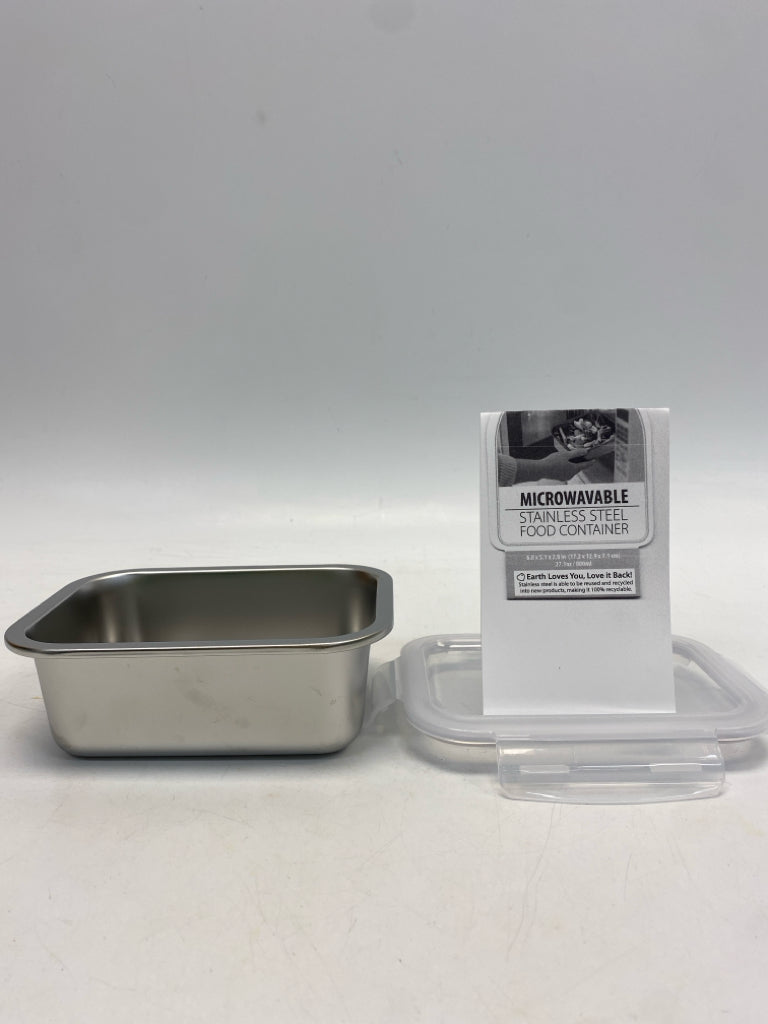 White Silver Stainless Storage Container