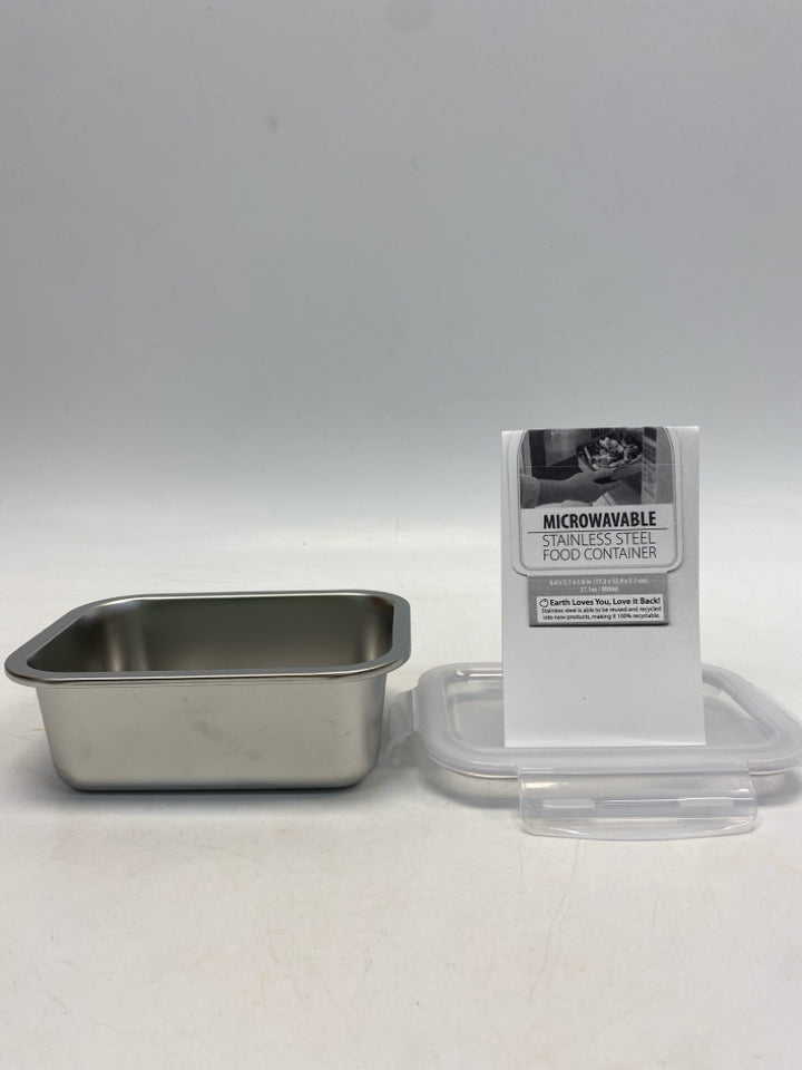 White Silver Stainless Storage Container
