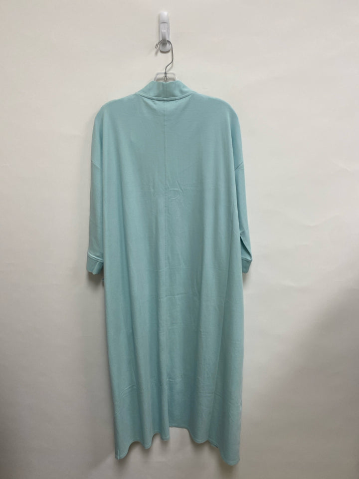 NWT Eileen Fisher Size S Mint Blue Cotton Ladies Robe